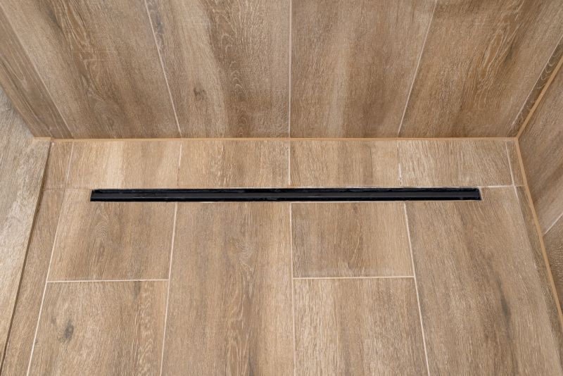 Minimalist Shower with Linear Drain