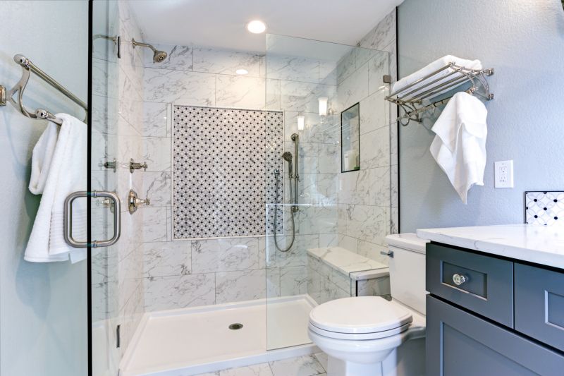 Shower with Textured Tile Surfaces